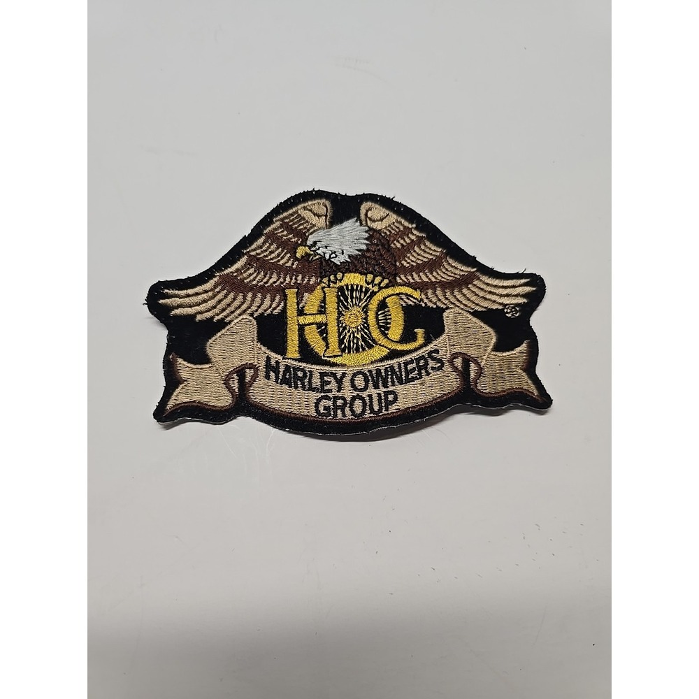 HOG EAGLE BANNER VEST PATCH 5‎ INCH HARLEY DAVIDSON OWNERS GROUP